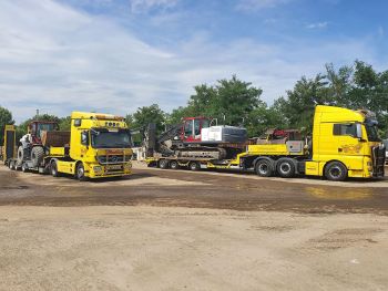 Baumaschinentransporte